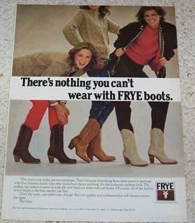 1979 Frye fashion western cowboy boots girls PRINT AD  