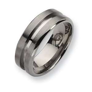  Titanium 8mm and Polished Band TB180 12: Jewelry