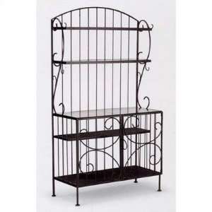  Bakers Rack w/ Clear Glass Shelves Finish: Twilight: Home 