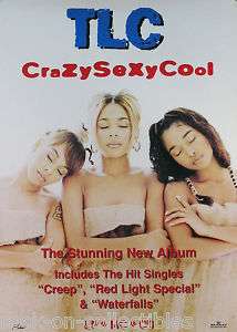 TLC 1994 CRAZYSEXYCOOL WATERFALLS PROMO POSTER  