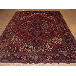    6x9 Hand Knotted heriz Persian Rug   98x66