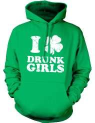 Shamrock Drunk Girls Mens Irish Drinking Sweatshirt, Ireland Beer 
