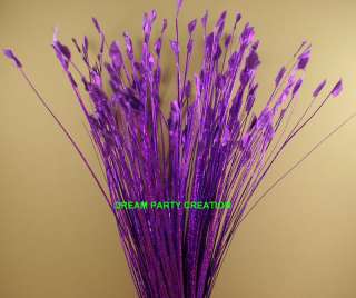 FULL PURPLE Metallic 18 Onion Grass SPRAY Stem  