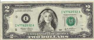 Jessica Simpson $2 Dollar Bill Mint Rare  