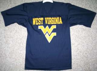   West Virginia navy blue & yellow jersey shirt   21 x 30  