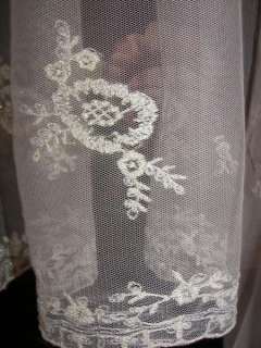   EMBROIDERED CHIC NET FLORAL LACE DRAPES CURTAINS WINDOW SCARF  