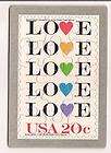 PUZZLE POSTCARD 20 CENT STAMP LOVE, LOVE,LOVE