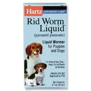 Hartz Advanced Care Rid Worm Liquid For Dogs Puppies 01311:  
