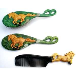   Themed Hairbrush Mirror & Comb Grooming Set For Children   Blonde Mane