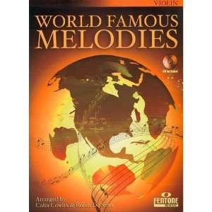  World Famous Melodies for Violin   Book and CD   Arranged 
