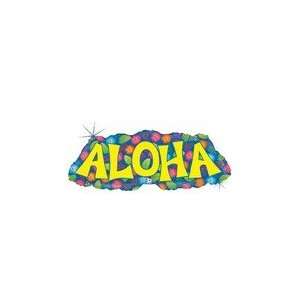  38 Holographic Aloha World Balloon   Mylar Balloon Foil 