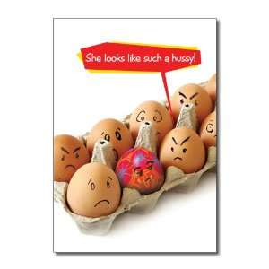  Easter Egg Hussy Funny Easter Greeting Card: Office 
