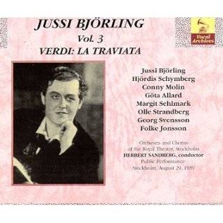 Jussi Bjorling Vol. 3   Verdi La Traviata / Sandberg, Bjorling 