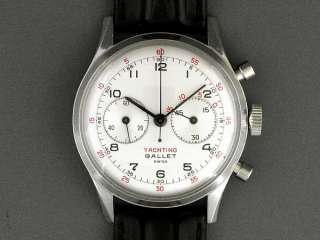 Gallet Yachting Chronograph   Extra Rare Large Version  
