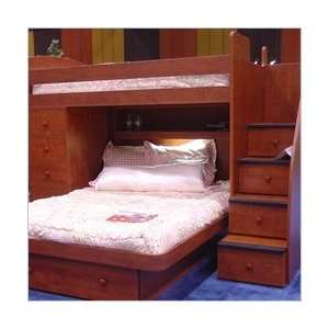 Red Berg Furniture Sierra Wood Twin Over Full L shaped Loft Bed with 