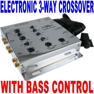 SoundXtreme 3 Way Compact Electronic Crossover Chrome New FAST FREE 