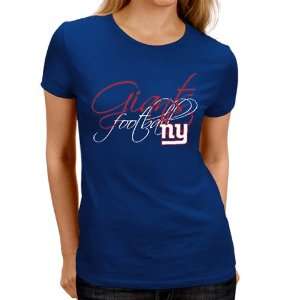  New York Giants Womens Franchise Fit T Shirt: Sports 