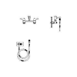  Delta Commercial 28C8093 28T Two Handle 8 Wall Mount Service Sink 