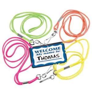  Neon Badge Holders   Office Fun & Office Stationery 
