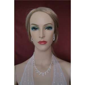   : Rhinestone Wedding Bridal Prom Necklace Earring Jewelry Set: Beauty