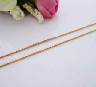 24K Gold Plated Long SNAKE CHAIN Necklace Jewelry 80cm  