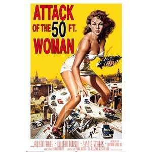 : HUGE LAMINATED / ENCAPSULATED Attack Of The Fifty Foot Woman 50 ft 