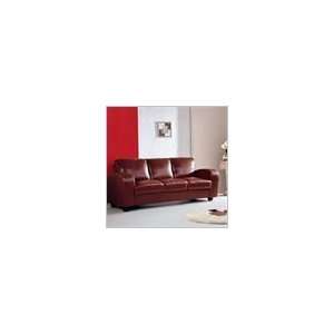  Global Furniture USA Wilson Brown Leather Sofa: Furniture 