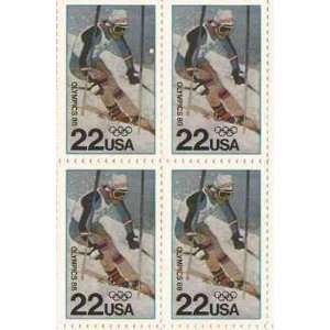 Winter Olympics Skiing Set of 4 x 22 Cent US Postage Stamps NEW Scot 