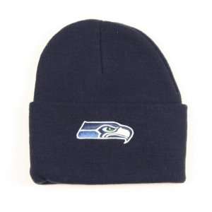   Cuffed Embroidered Logo Winter Knit Hat   Navy