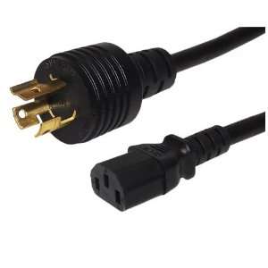  L6 15P to C13 Power Cord, 10 Foot   15A, 250V, 14/3 SJT 