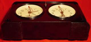 SOVIET CHESS CLOCK YANTAR AMBER BAKELITE 1954  