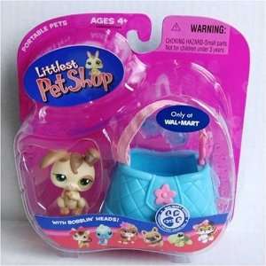   Pet Shop Pets On the Go Exclusive Figure Tan Bunny with Blue Carrier