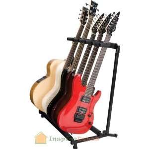 Deluxe Multiple 5 Guitar Stand Rack Storage Electric Acoustic Guitar 