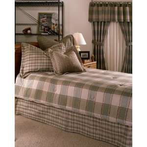  4pc Southern Textiles Burstyn Green Beige Twin Bedding Bed 