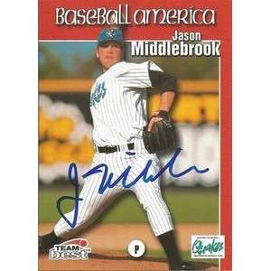  Jason Middlebrook Signed 1999 Team Best Card Padres 