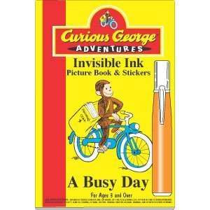    Curious George Invisible Ink book   A Busy Day Toys & Games