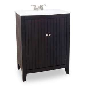 Espresso Vanity porcelian White top 24 28 30inch  