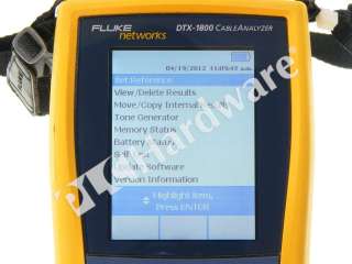   1800 Cable Analyzer Cat6e DTX1800 DTX 1200 *30 DAYS WARRANTY* *READ