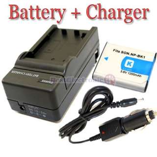 NP BK1 Battery + Charger for SONY NPBK1 DSC S750 S950  