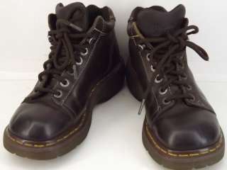 Boots dark brown leather Dr Martens 5 6 7 M ankle comfort work  