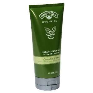  Natures Gate Shave Gel, Cucumber & Mint, 6 Ounce Bottles 