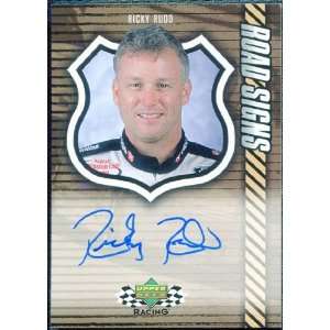  2000 Upper Deck Racing Road Signs Ricky Rudd Autograph 