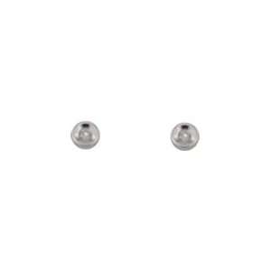   Gold Diamond Bezel Earring wiht covered screwbacks (3mm): Jewelry