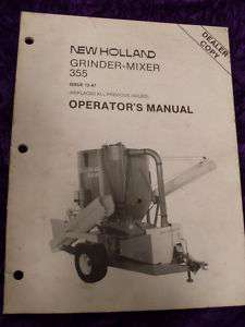 New Holland 355 Grinder Mixer Operators Manual  