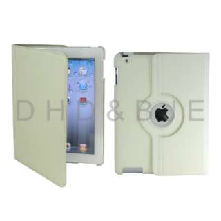 iPad 2 360Â° Rotating Magnetic Leather Case Smart Cover With Swivel 