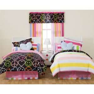  Little Miss Matched Peace Love Twin Bed Ensemble: Home 