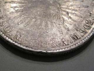 Mexico Silver Mo. 1903 AM Peso. Cap & Rays. #3  