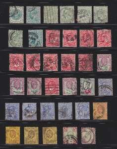 1900/11 *Great Britain* #125/133  CV $376(Ed37)  