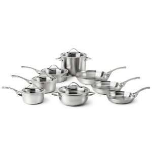   Contemporary Stainless 13 Piece Cookware Set