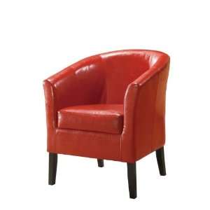  Simon Club Chair Living Room Furniture Red: Home & Kitchen